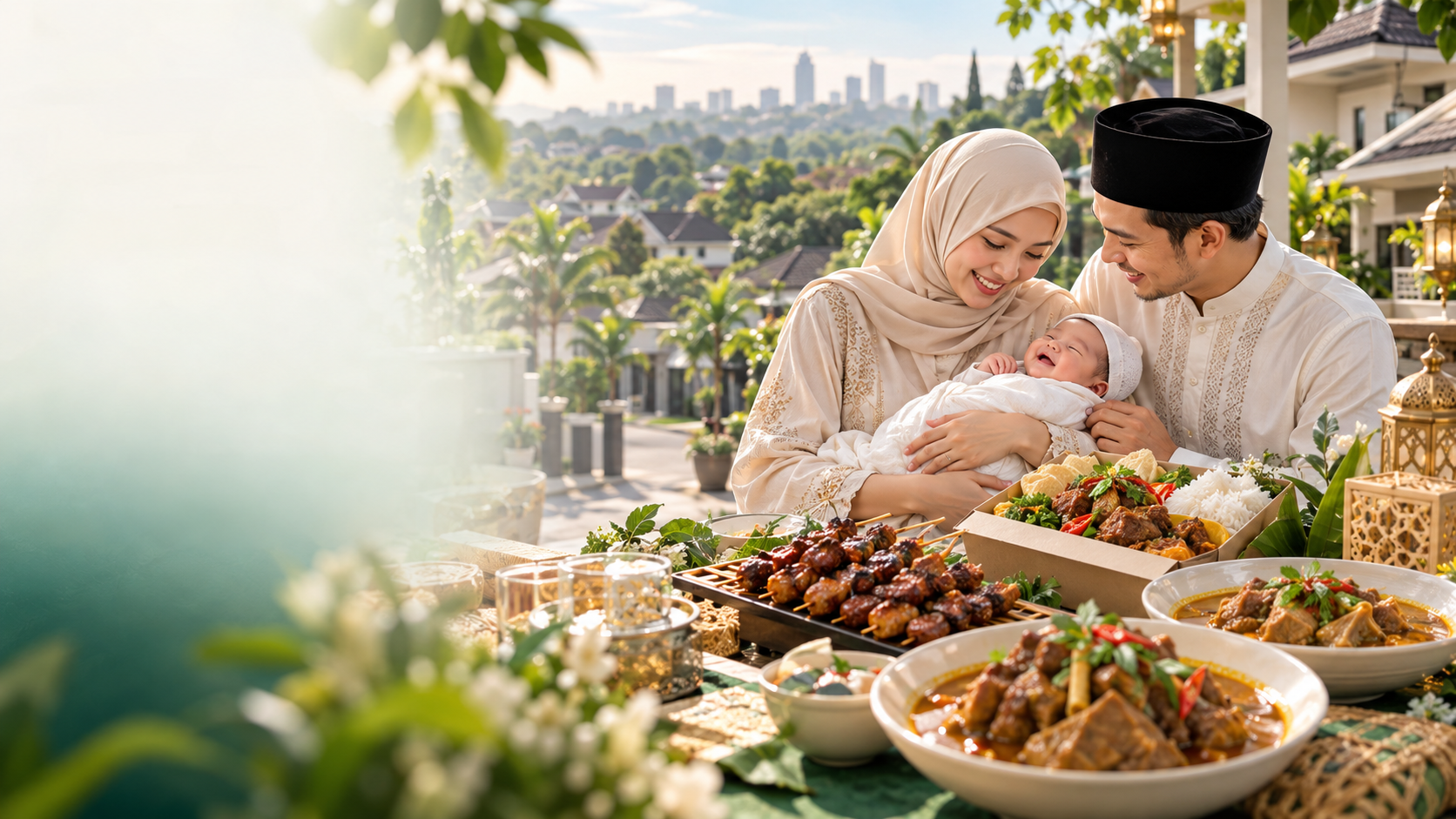 Keluarga dan hidangan aqiqah Gunung Sindur